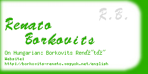 renato borkovits business card